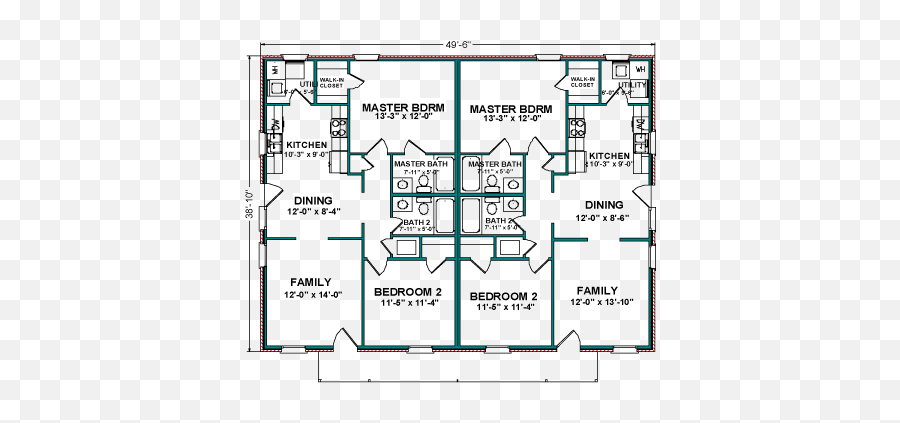 Duplex House Village House Design Plan - Duplex Mobile Homes Plans Emoji,House Emoticon Simplex