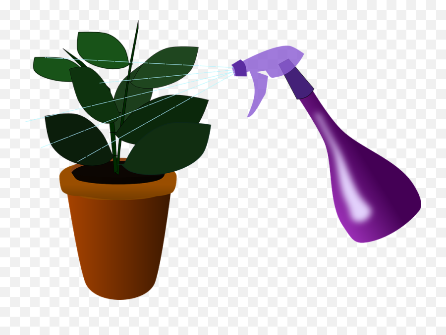 Plant Caring Watering Spray Houseplant - Spray In The Plant Emoji,Plant, Emotions, Clipart