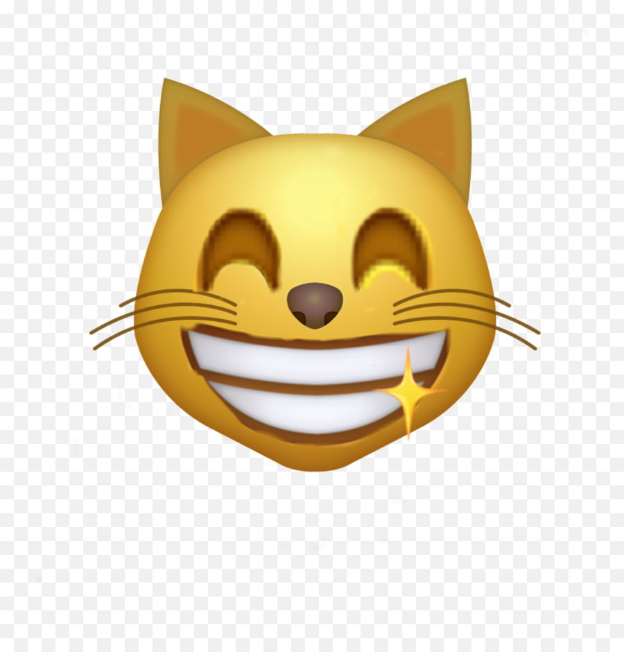 Emoji Happy Kitty Sticker - Cat Emoji Transparent Background,Kitty Emoji