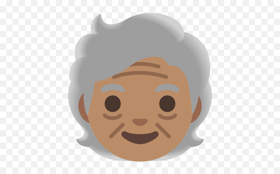 Older Person Medium Skin Tone Emoji - Happy,Adult Emoji Android