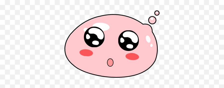 Pink Min Sticker - Dot Emoji,Poring Emoticon Emojis