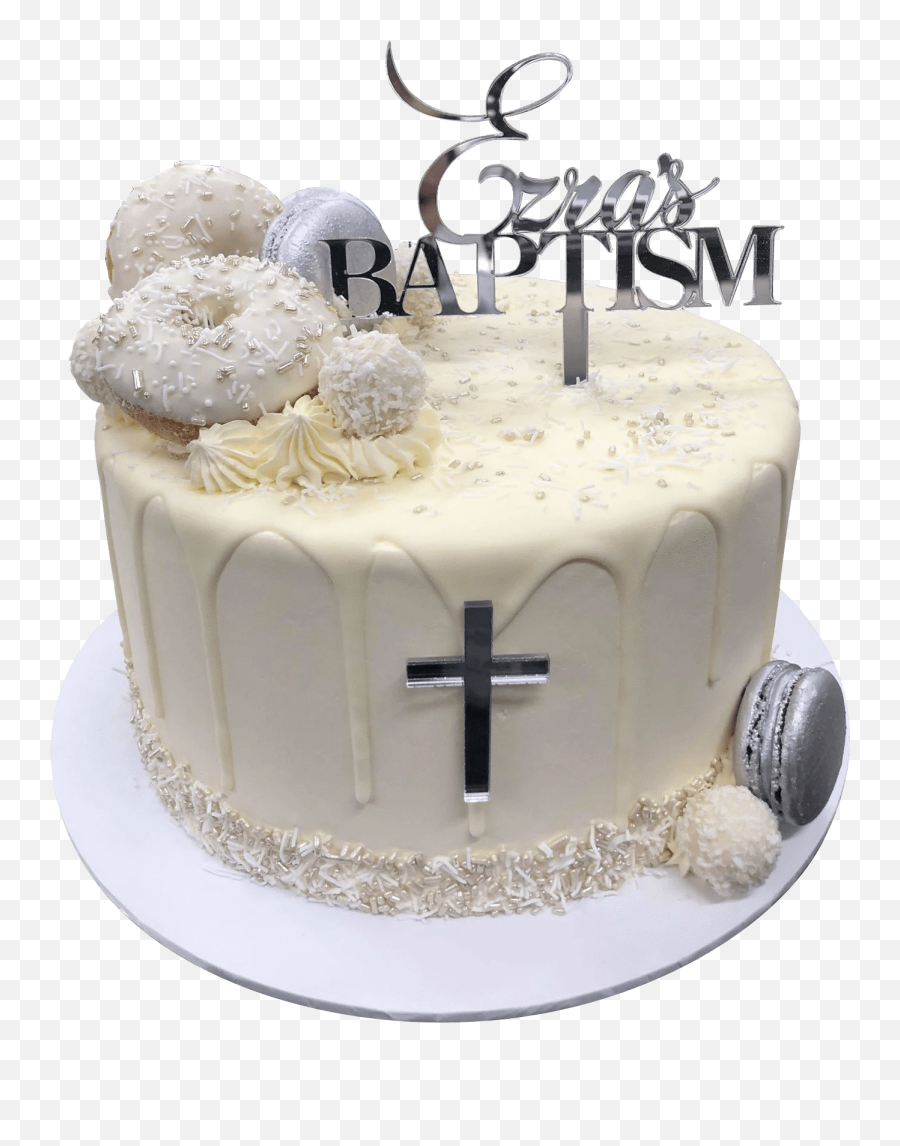 White Donuts And Silver Macarons Baptismcommunion Emoji,How To Make Birthday Cake Emoticon