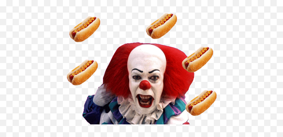 Top Dance Laugh Weird Stickers For - Pennywise The Clown Emoji,Dancing Hot Dog Emoji