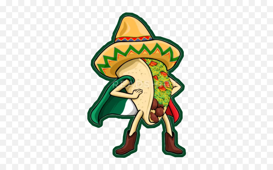 Taco Mexican Sticker - Costume Hat Emoji,Taco Emoji Hat