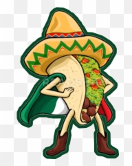 Taco Mexican Sticker - Costume Hat Emoji,Taco Emoji Hat