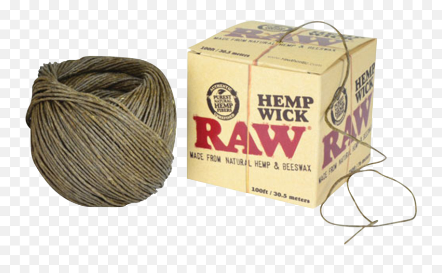 Raw Hempwick Ball - Soft Emoji,Yarn Ball Emoji