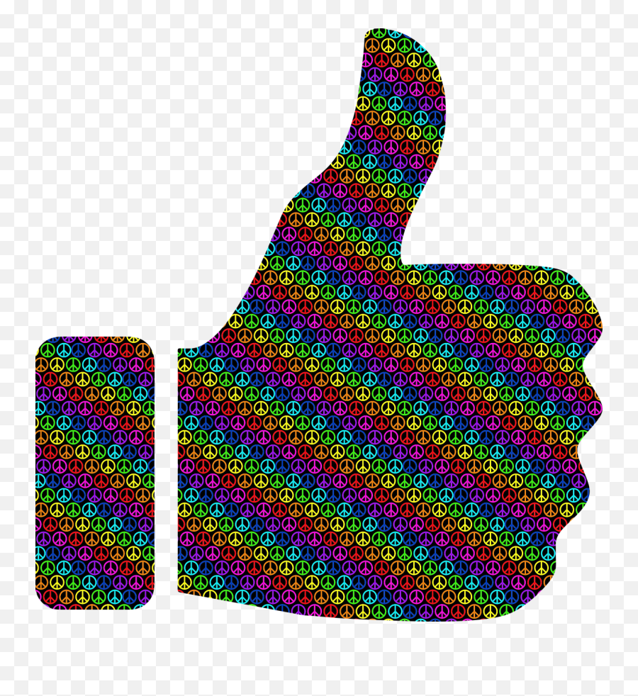 Woolenlike Buttonthumb Signal Png Clipart - Royalty Free Rainbow Thumbs Up Emoji,Peace Sign Emoticon Facebook