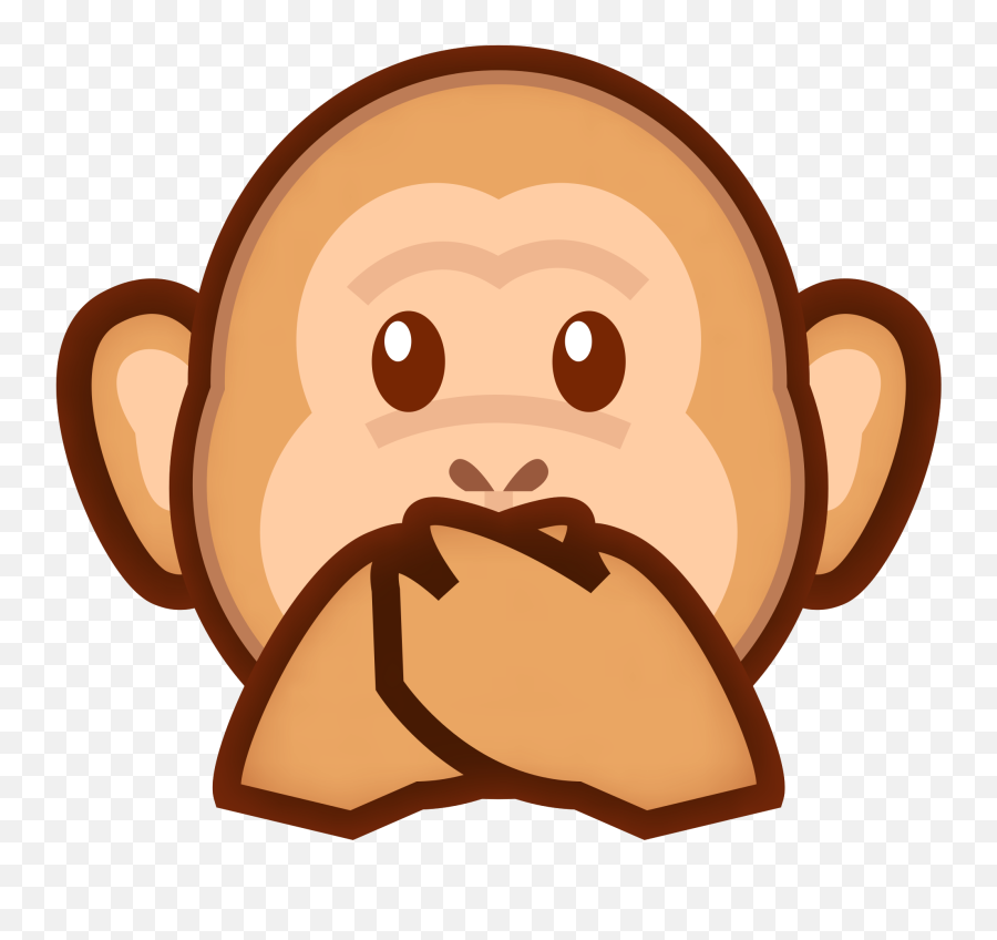 Peo - Speak No Evil Monkey Speak To Evil Emoji Clipart Hd Monkey Emoji,Evil Emoji