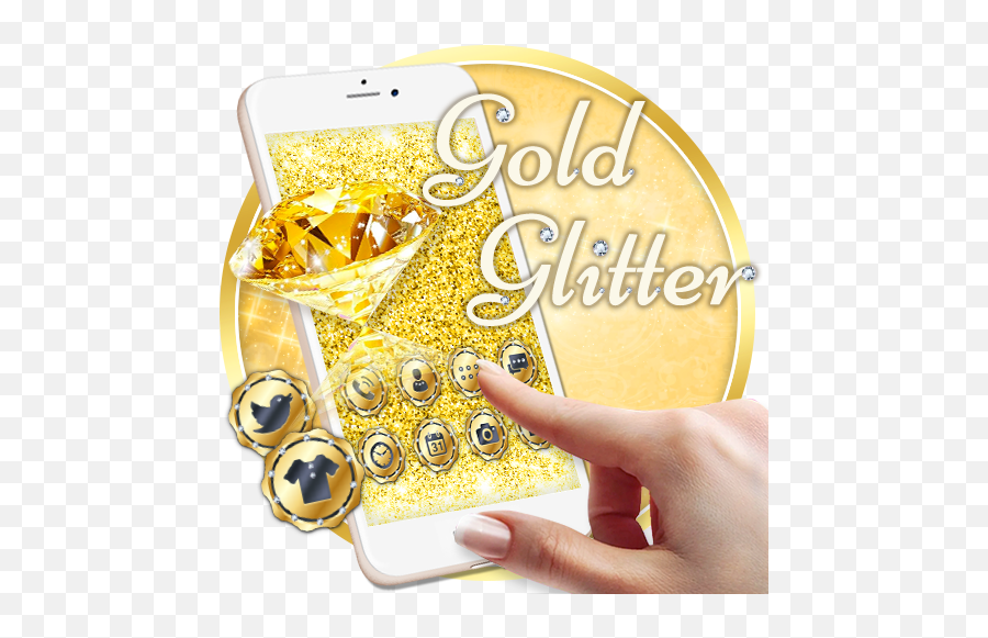 Live Gold Diamond Glitter Launcher Theme Wallpaper Apk - Mobile Phone Emoji,Friend Emoji Themes