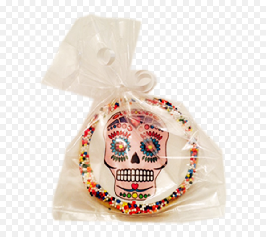 Sugar Skull Cookies With Nonpareils - Transparent Sugar Skull Cookies Emoji,Sugar Skull Emoji