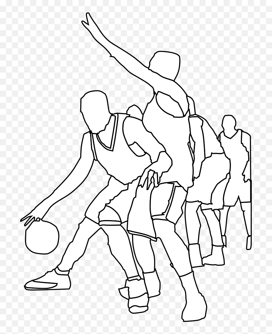 Basketball Game Outline Png Svg Clip Art For Web - Download Basketball Game Clip Art Emoji,Emoji Basketball Socks