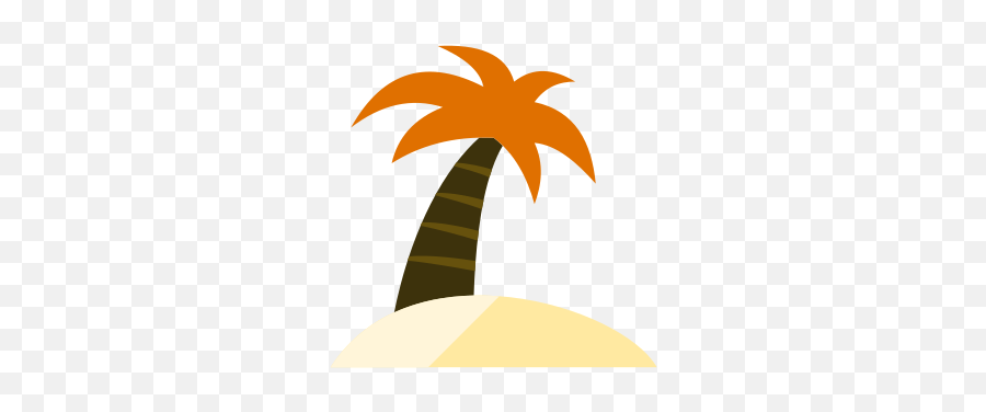 Ícone Praia Palm Turismo Livre De Kameleon Yellow - Beach Icon Emoji,Emoticon Palma Whatsapp Sol
