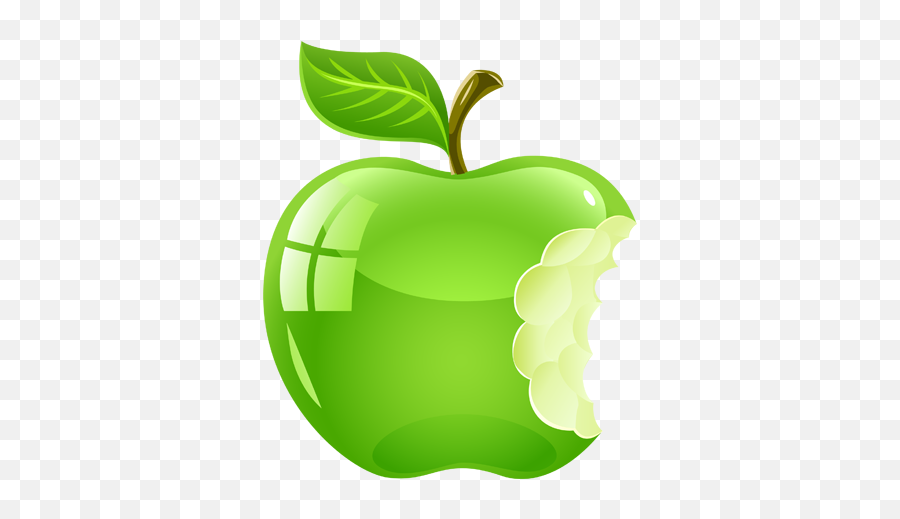 Sticker Pomme Verte Pour Mac - Tenstickers Green Apple Clipart Emoji,Emoji Apple Pomme