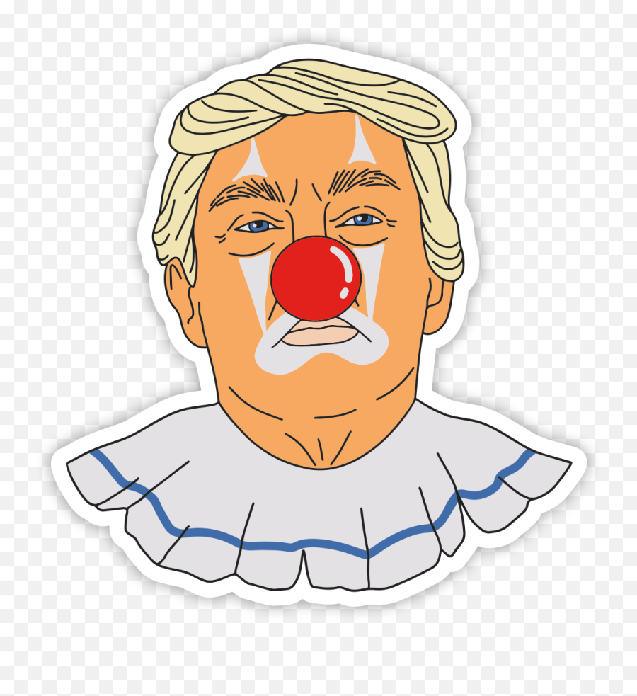 Clown Nose Png - Donald Trump As A Clown Clipart Emoji,Cartoon Clown Faces Emotions