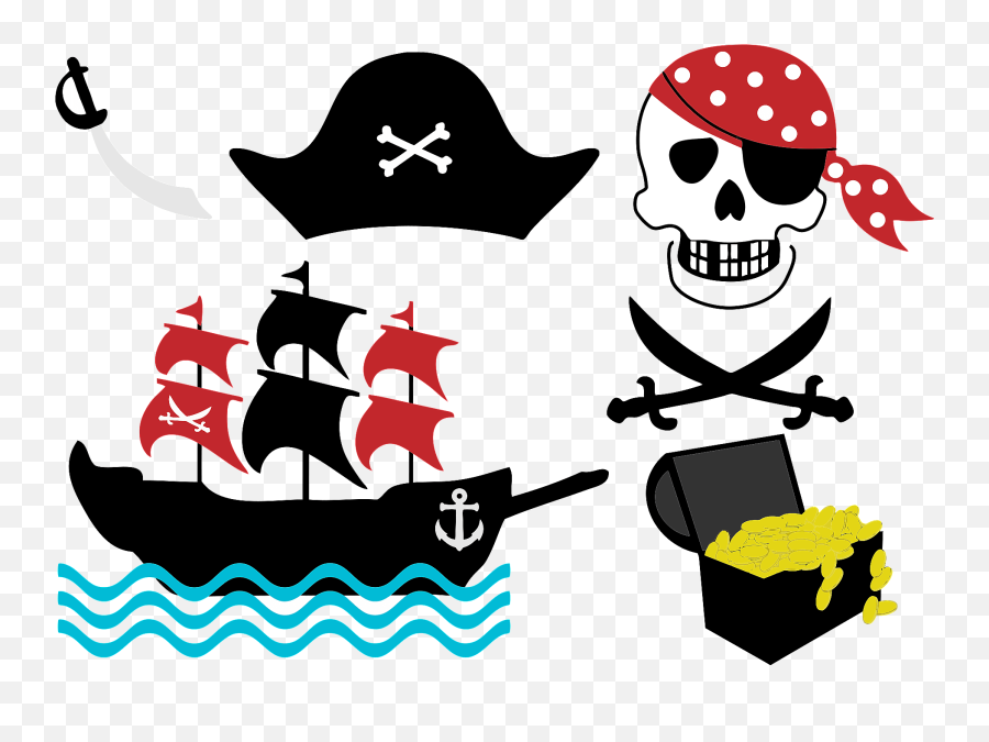 Pirate Paraphernalia Clipart Free Download Transparent Png Emoji,Eye Patch Text Emoticon