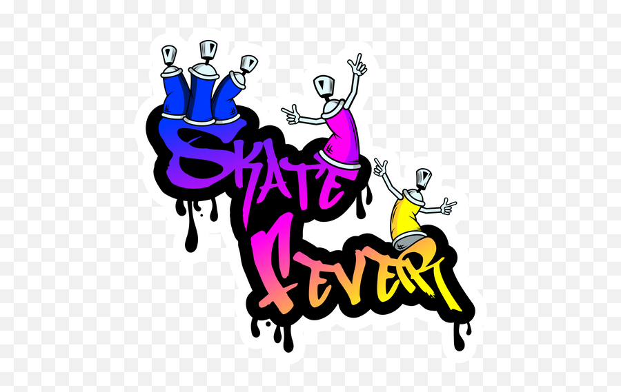 Graffiti Skate Fever Sticker - Sticker Mania Emoji,Wizard Japanese Emoticon