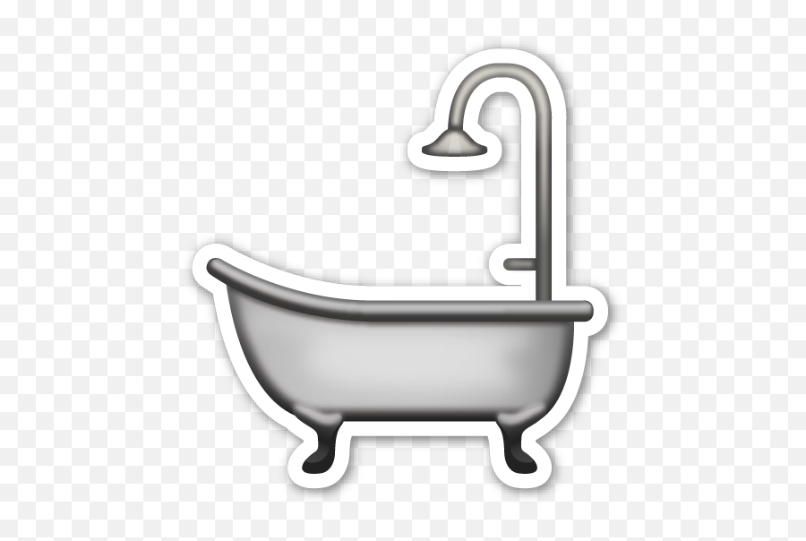 Emoji Bathtub Sticker Bathroom Pattern - Bathtub Png Bubble Bath Emoji Png,Emoji Pattern