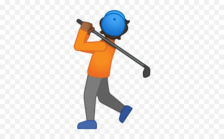 Persona Jugando Al Golf Con Tono De Piel Oscuro Medio Emoji,Emojis Png Ajedrez