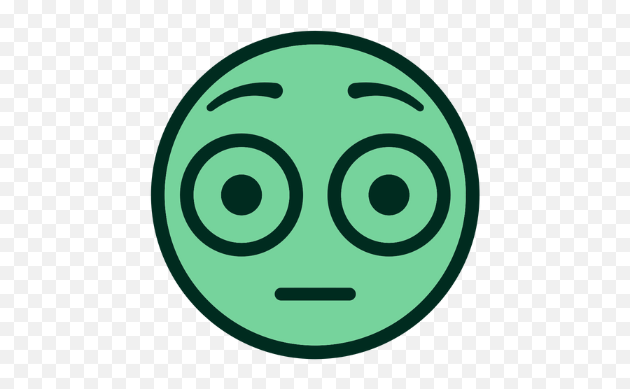 Flushed Face Smiley Emoji Icon Of Colored Outline Style - Dot,Blush Face Emoji