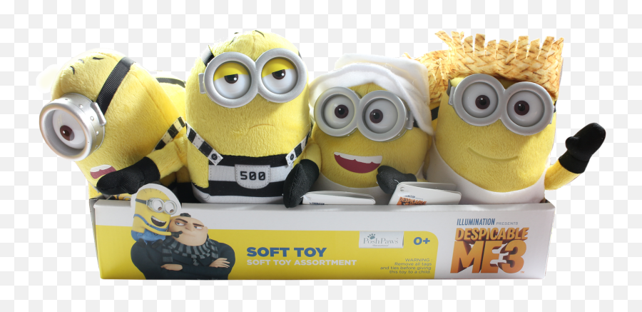 Despicable Me 3 Minions Plush Assorted - Dave Stuart Carl Tim Mel U0026 Jerry In Cdu Happy Emoji,Minion Emoji