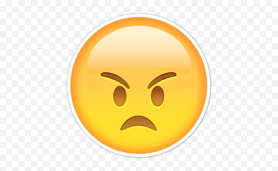 Sticker Angry Face Muraldecalcom - Emojis Enojados Apple,Angry Face Emoji