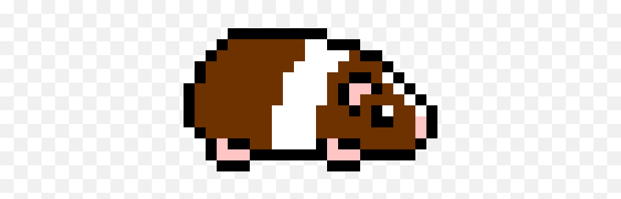 Pin - Pixel Art With Grid Easy Cute Animals Emoji,Guinea Pig Emoticon
