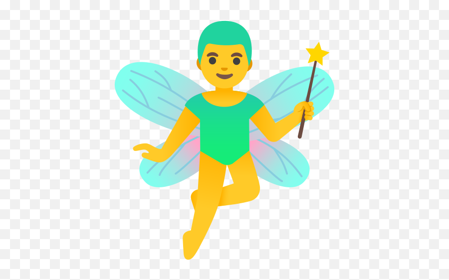 U200d Man Fairy Emoji - Mezczyzna Wrozka,Fairy Tail Emojis