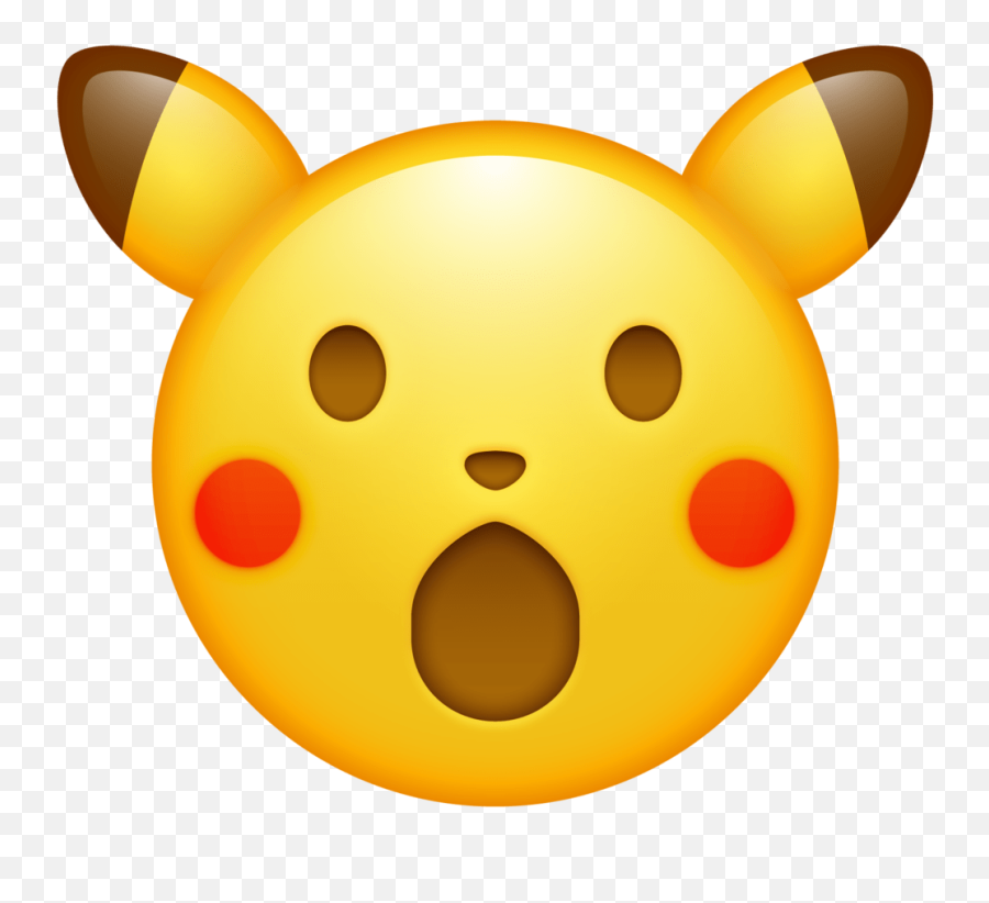 Pikachu - Surprised Pikachu Emoji Transparent,Eevee Emoji
