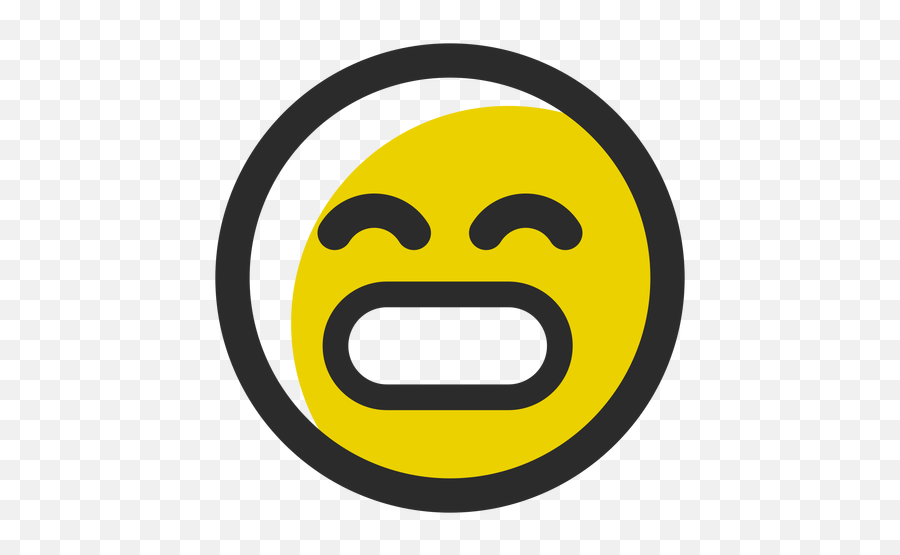 Emoticon De Trazo Coloreado Sonrisa - Descargar Pngsvg Happy Emoji,Emoticon Satisfecho