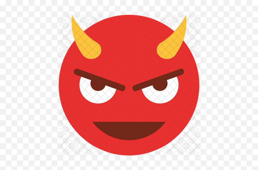 Devil Emoji Icon Of Flat Style - Devil Face In Cartoon,Monster Face Emoji
