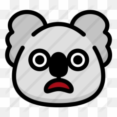 Shocked - Dead Koala Emoji,Beet Emoji