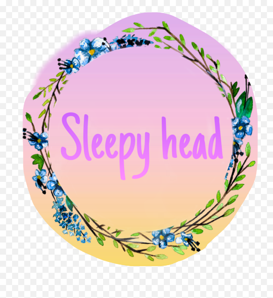Tuesday Sleepy Flowers Pinkandpurple - Shradhanjali Photo Frame Roung Png Emoji,Emoji Sleepy Head