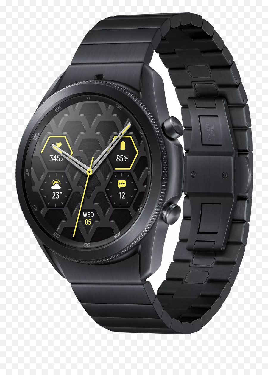 Galaxy Watch3 Titanium 45mm Mystic Black - Samsung Galaxy Watch 3 Titanium Emoji,Watch And Clock Emoji Answer