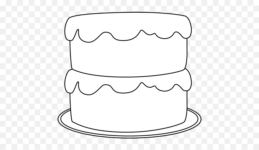 Birthday Cake Clipart White - Clip Art Library Cake Clipart Black And White Without Candle Emoji,3 Layer Cake Emojis