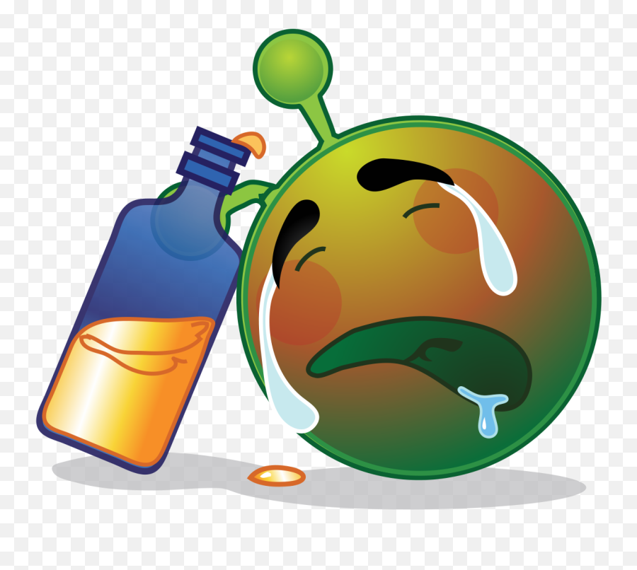 Filesmiley Green Alien Drunk Sadsvg - Wikipedia Alccol Png Emoji,B D Emoticon