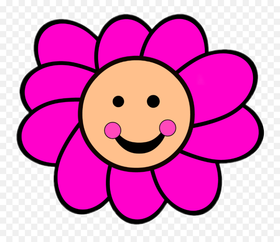 Happy Feliz Emoji Flower Sticker By Alicia Campos - Happy,Emoticon Feliz