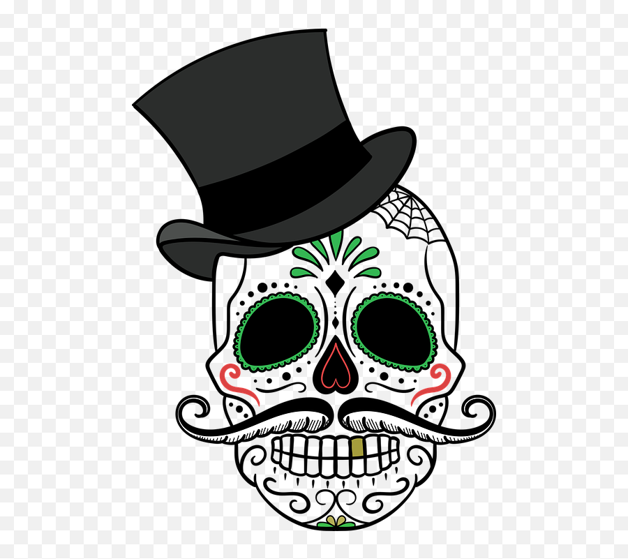 The Dead Skull Cartoon Clipart - Day Of The Dead Cliparts Emoji,Sugar Skull Emoji