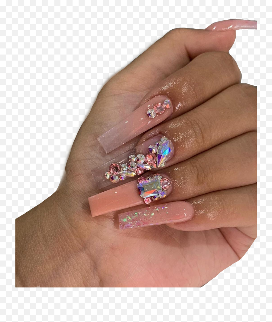 The Most Edited - Uñas Largas De Cristal Emoji,Emoji Toe Nail Bling