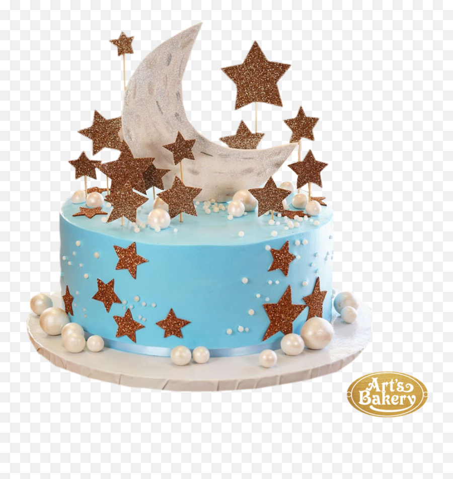 Crescent Moon With Stars Themed Cake 101 Emoji,Chase Emoji Cake