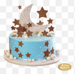 Crescent Moon With Stars Themed Cake 101 Emoji,Chase Emoji Cake