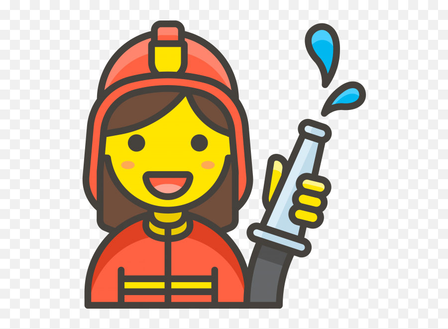 Woman Firefighter Emoji - Bombero Png Clipart Full Size Dibujo Dia Del Bombero,Fire Emojis
