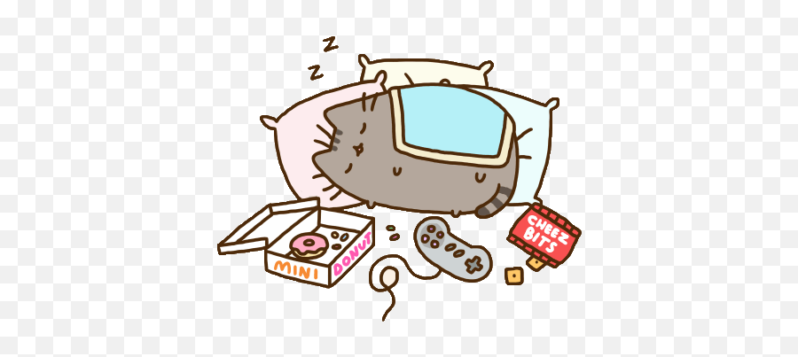 54 Images About Pusheen On We Heart It See More About - Animated Pusheen With Food Emoji,Pusheen Emotions