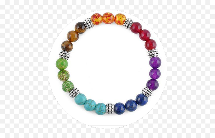 7 Mix Colors Natural Seven Chakra Bracelets Size Beads 8mm Emoji,Beaded Bracelets For Emotions