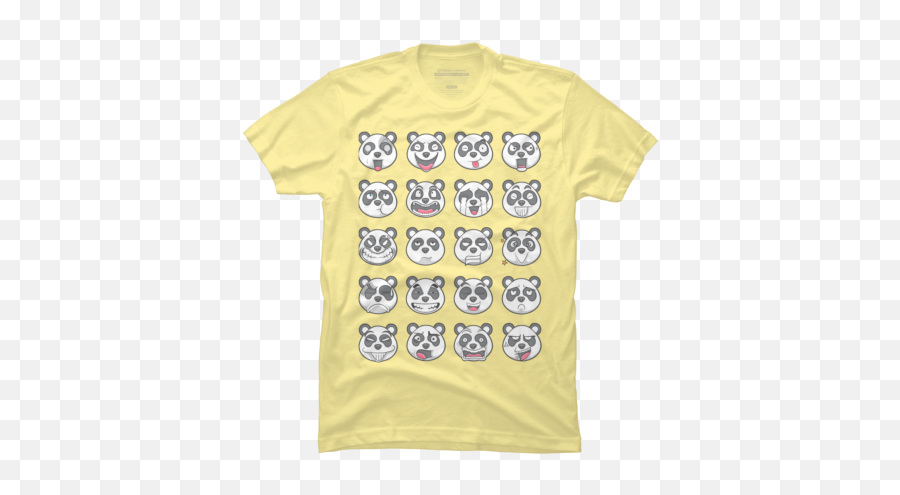 Best Yellow Panda T - Shirts Design By Humans Emoji,Peek A Boo Emoticons