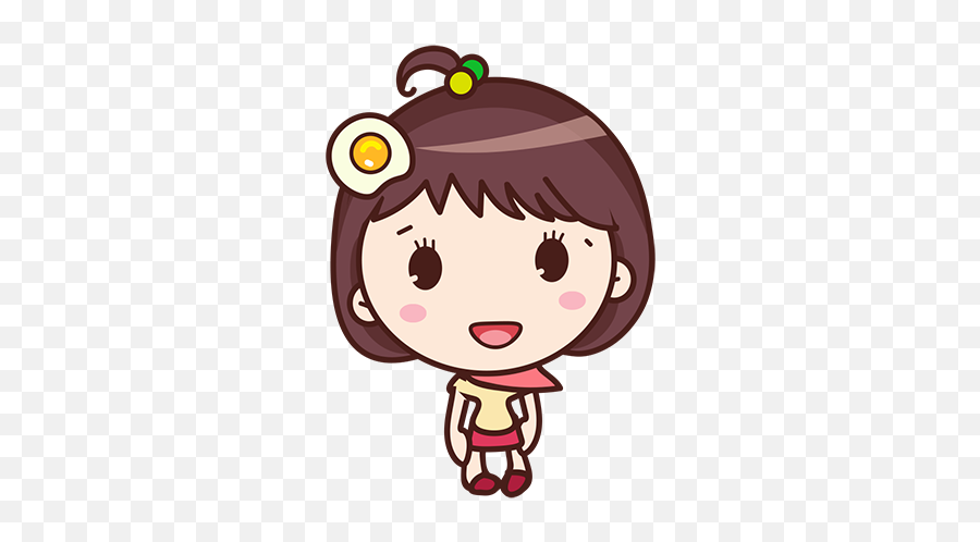 Yolk Girl Sticker - Cute Message Sticker Emoji 500x433,Messeage Emoji