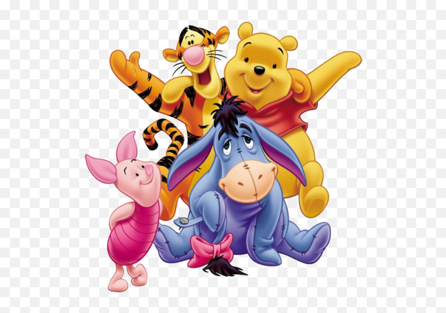 Winnie The Pooh And His Crew Psd Psd - Winnie The Pooh Characters Emoji,Eeyore Emoticons