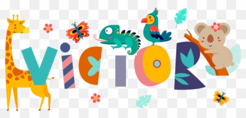 Animals And Child Name Illustration - Language Emoji,Emoji Baby Name