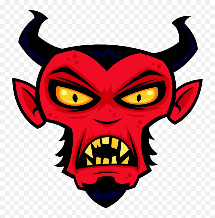 Devil Face Transparent Images - Devil Vector Illustration Cartoon Devil Head Transparent Emoji,Tasmanian Devil Emoji