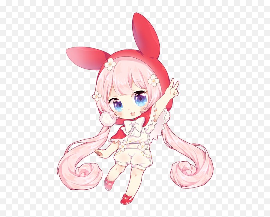 Scrabbit Rabbit Bunnyears Sticker By Lemon Tea - Chibi Emoji,Women With Bunny Ears Emoji