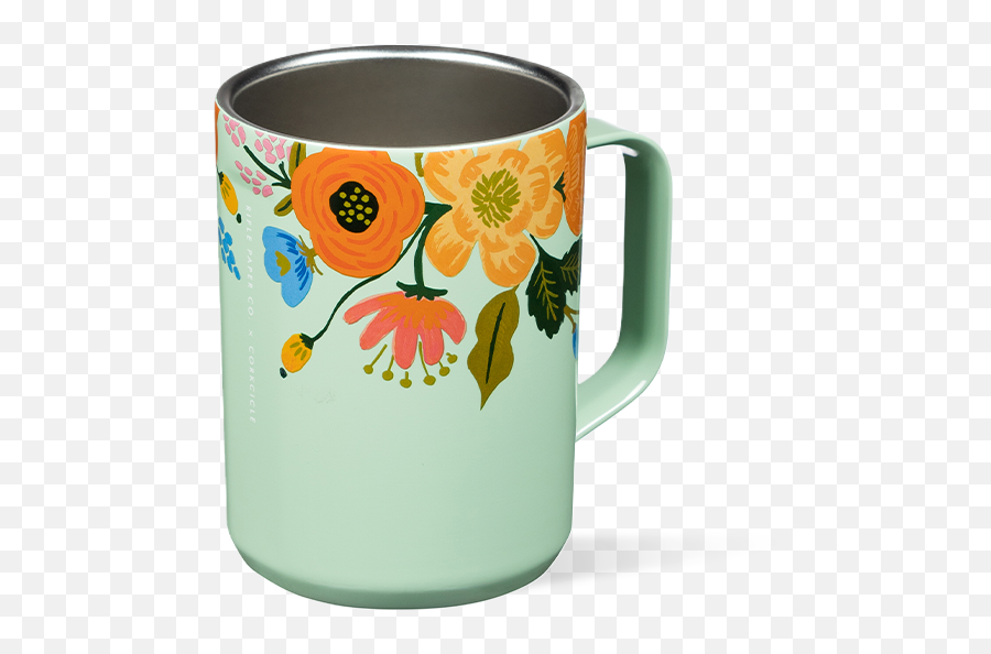 Coffee Mug Coffee Mugs Mugs Black Coffee Mug - Rifle Paper Co Mug Corkcicle Emoji,Smell The Coffee Emoji